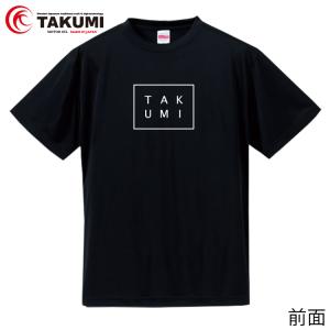 TAKUMIモーターオイル Tシャツ 文字ロゴ入り 黒 メンズ サイズL 送料無料