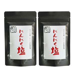 【匠のスパイス】にんにく塩 100g袋×2袋｜ガーリックソルト フランス産ロレーヌ岩塩使用 万福