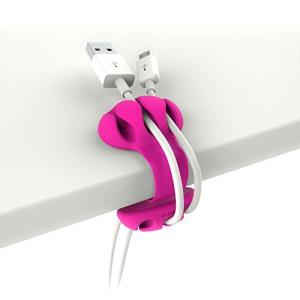 BOBINO デスクケーブルクリップ ピンク W5.2×D3.7×H5.8cm パソコン 配線 整理 まとめる 充電コード USB 電