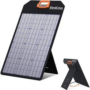 RINKMO 50W ソーラーパネル 複数並列でパワー倍増 ソーラーチャージャー 最大200W高出力実現 光強度センサー 付