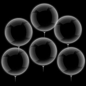 SDUSEIO 20個入り クリアボボボバルーン 透明 バルーン クリアバルーン 透明バルーン PVCバルーン 風船 透明な風船