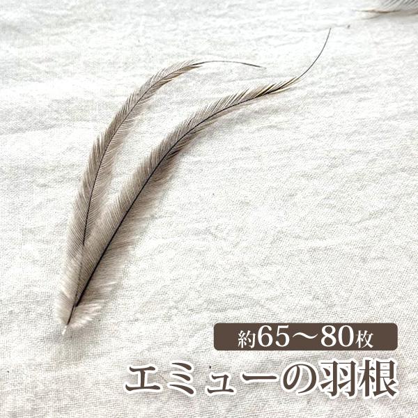 エミューの羽根 4g 約65〜80枚 縁結び 幸運 お守り アクセサリー ハンドメイド 素材 定形外...