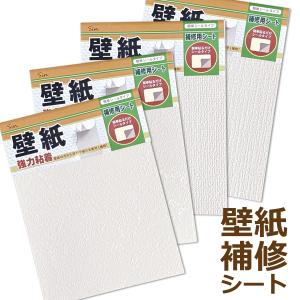 壁紙補修用シート 15cm×20cm 5枚セット 日本製 壁紙補修シール 穴隠し 破れ キズ補修 DIY 簡単 貼るだけ メール便発送