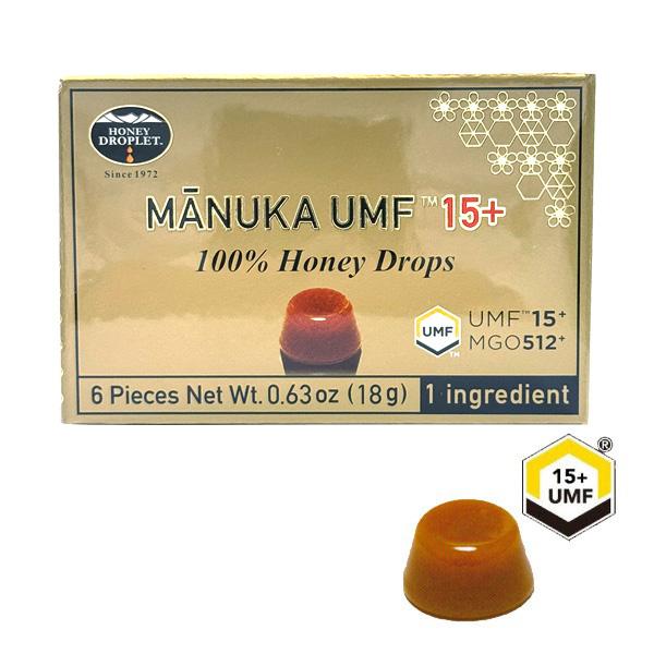 ハニードロップレット　マヌカハニー　UMF15+　6粒入り　のど飴　はちみつ飴　定形外発送