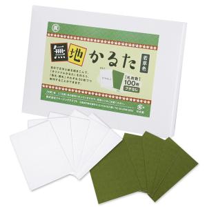 日本製 無地 カルタ 100枚 若草色 フチなし 無地かるた 空白かるた