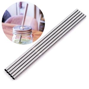 ステンレス ストロー 5本セット 直径6mm×長さ220mm (約)