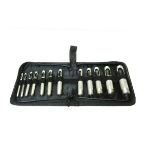 レザークラフト 12本セット 穴あけ ポンチ 工具 ハトメ抜き