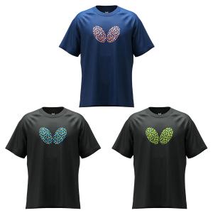 【ウェア】 卓球 ユニフォーム トップス   メンズ レディース (半袖 ) BUTTERFLY バタフライ aag0682 マルチル・Tシャツ｜takuten-takkyu