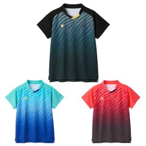 VICTAS ビクタス ゲームシャツ (V-GS501) aog0182 卓球ウェア 半袖Tシャツ トップス ユニフォーム JTTA公認 キッズ ジュニア メンズ レディース 男女兼用｜takuten-takkyu