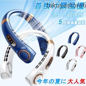 首掛け扇風機 羽根なし 首かけ 冷却プレート 2024 ネックファンクーラー ペルチェ 静音 usb５段階風量 冷感 大風量 卓上扇風機 ハンディ扇風機母の日 父の日