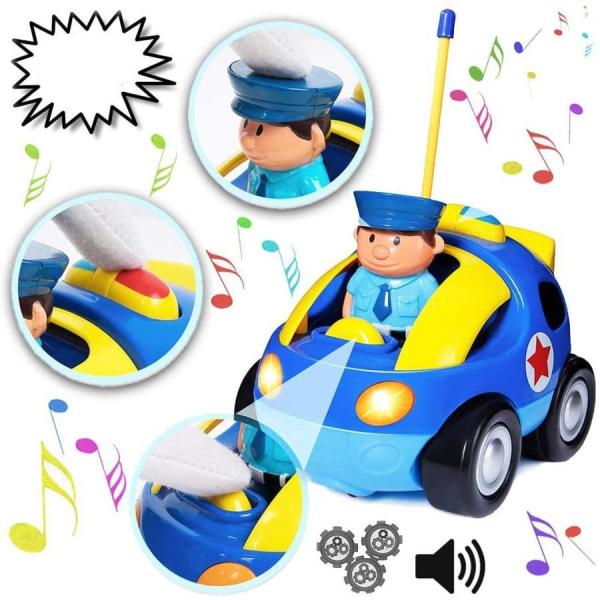 ラジコンカー リモコンカー 子供 3歳 4歳 5歳 6歳 警察官 パトカー ブルー クリスマス 誕生...