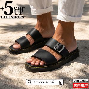 シークレットシューズ サンダル メンズ 5cmUP 厚底 スライドサンダル 身長アップサンダル ブラック トールシューズ TALLSHOES【182-0】
