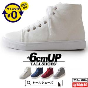 ハイカットスニーカー メンズ シークレットシューズ 6cm 身長アップ