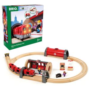 BRIO ( ブリオ ) WORLD メトロレールウェイセット 全20ピース 対象年齢 3歳~ ( 電車 おもちゃ 木製 レール ) 335