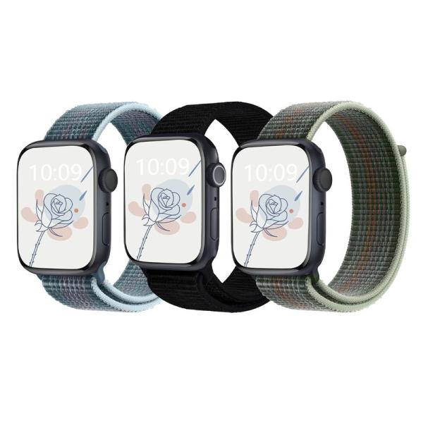 HeeNia 3枚入り Apple Watch 対応バンド(42mm/44mm/45mm/49mm)...