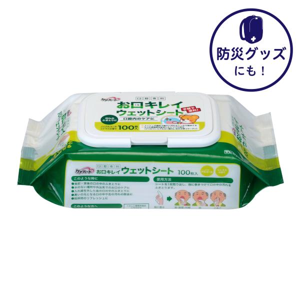 ケアハート 口腔専科 お口キレイ ウェットシート N 100枚入 タマガワエーザイ ノンアルコール ...