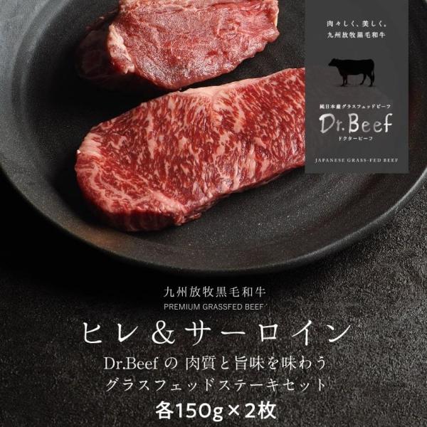 Dr.Beef ステーキ ヒレ&amp;サーロイン2種セット 合計300g (ヒレ150g サーロイン150...