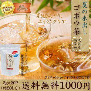 ごぼう茶 国産 健康茶 水出し 3ｇ×20包 ゴボウ まるごと 皮付き焙煎 植物ステロール