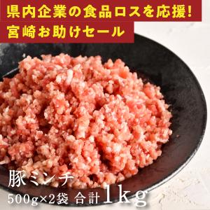 宮崎県都城産 豚ミンチ 500g×2袋（合計1kg）惣菜 豚肉