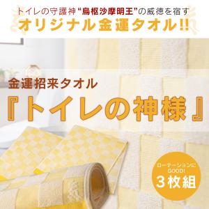 3枚組 トイレ風水専用タオル 金運 財運 トイ...の詳細画像1