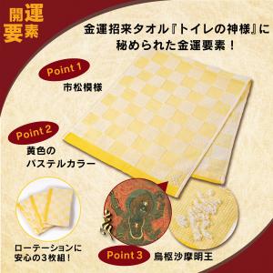 3枚組 トイレ風水専用タオル 金運 財運 トイ...の詳細画像3