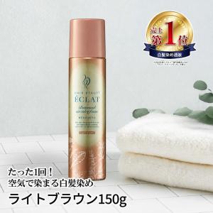 白髪染め リタッチ 全体染め 部分染め ヘアカラー 医薬部外品 ヘアボーテエクラ ボタニカルエアカラーフォームEX 選べる3色 150g ライトブラウン