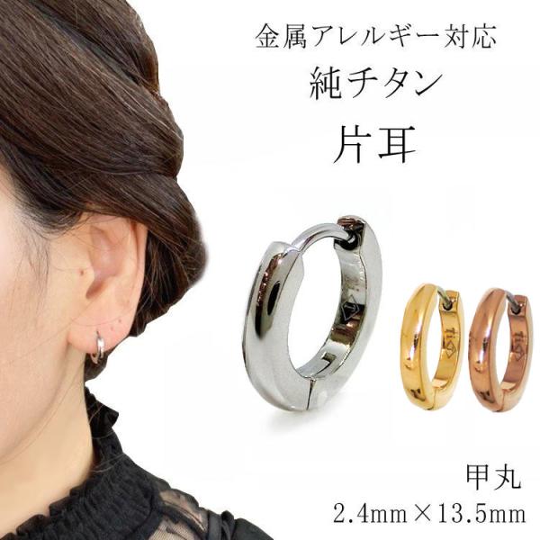 フープピアス 金属アレルギー 片耳 チタン 即納 リングピアス 輪っか リングピアス 小さい シンプ...