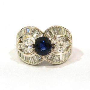 メキシコ オパール リング プラチナ ダイヤモンド 指輪 PT900 鑑定書