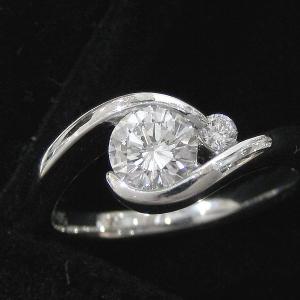 エンゲージリング 婚約指輪 プラチナ 0.526ct プロポーズ PT900 鑑定書 ダイヤモンド 1点もの r448(sp)｜tamai