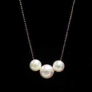 美品☆ 18金大粒ゴールドパール 本真珠　ダイヤモンド　ロングネックレス K18YG ゴールド パール ネックレス 大粒 真珠 ゴールデンパール 南洋