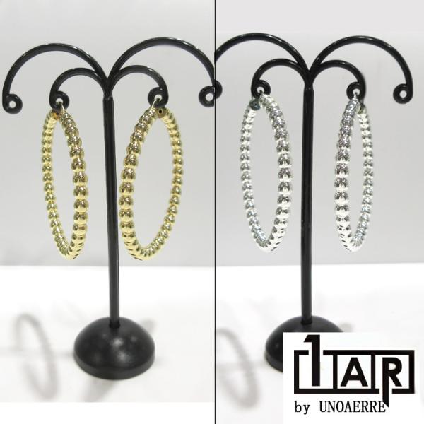 １AR by UNOAERRE ウノアエレ フープピアス ボール イタリア ブランド 真鍮 中空 新...