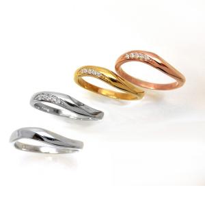 (見積商品) 2本セット ニッケルフリー ペアリング マリッジリング 結婚指輪 メンズ 10金 ダイヤモンド オーダー yk305 (ND) 母の日｜tamai
