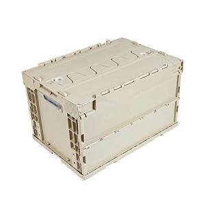 日本製 コンテナ ボックス 折り畳み 50l 耐久 取っ手付き 耐荷重 160kg