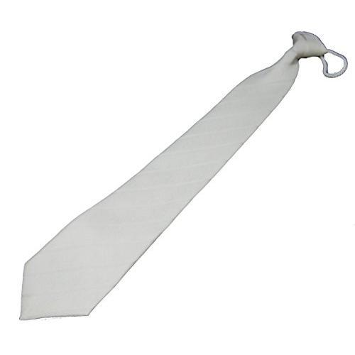 ワンタッチネクタイ　フォーマル　日本製/シルク　白/ホワイト系ネクタイ/ストライプ　結婚式/披露宴/...