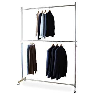 REIBII ハンガーラック 頑丈パイプハンガーラック スリム 幅115