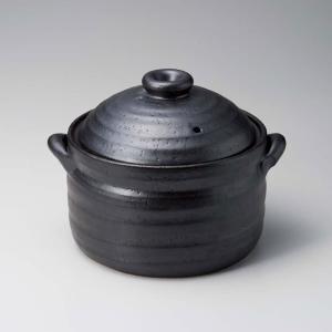 千陶 ぷくぷく ご飯土鍋 炊飯鍋 一重蓋 3合炊き 日本製 黒 : たま実屋