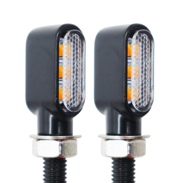KICARYAJP バイク用ウインカー LED 小型 高視認性 超高輝度 汎用 クリア M8 Eマー...