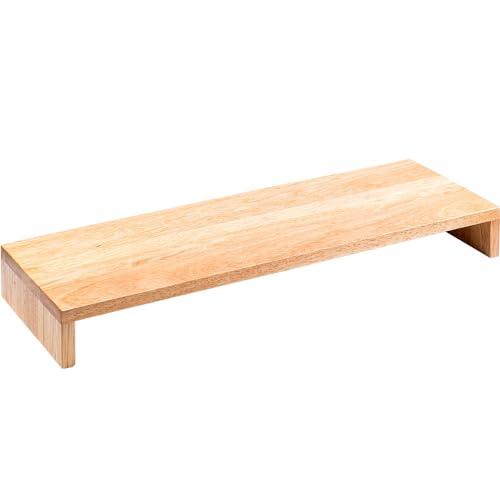 イーサプライ モニター台 木製 卓上 幅60cm 奥行20cm 高さ7cm 耐荷重10kg 机上台 ...