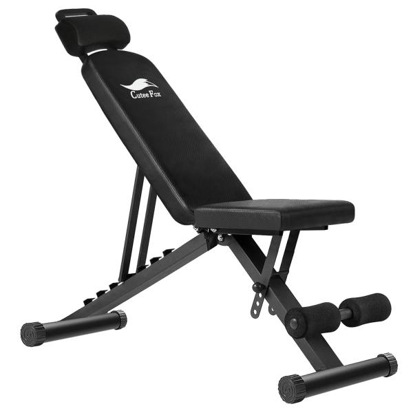 CuteeFox トレーニングベンチ インクラインベンチ デクラインベンチ 7段階調節 折り畳み式 ...