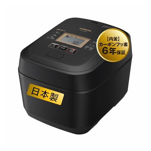 日立(HITACHI) 炊飯器 5.5合 圧力&amp;スチームIH 蒸気カット RZ-V100FM K フ...