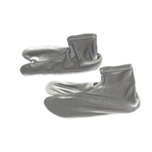 撫松庵　ベロア足袋　グレー　無地　ソックス足袋　メール便・クロネコゆうパケット送料無料