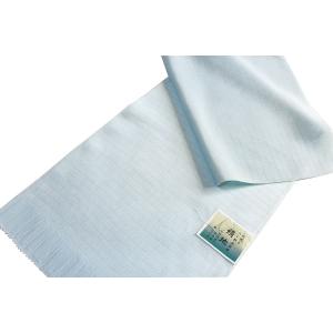 正絹　夏物　帯揚げ　絽　絹地　たてシボ　水色　帯揚　日本製