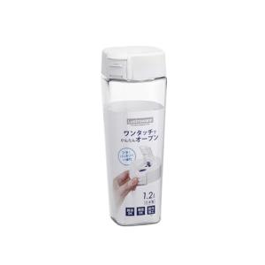 岩崎工業 ラストロウェア ピッチャー タテヨコ 1.2L シームレス 耐熱 日本製 洗いやすい 広口 ボトル 横置き 麦茶ポット 白 ホワイト