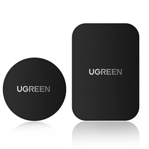 UGREEN メタルプレート マグネット プレート スマホ 金属プレート 薄い 粘着固定 3Ｍ製 両面テープ 車載ホルダー 貼替用 丸と四角 2｜tamari-do