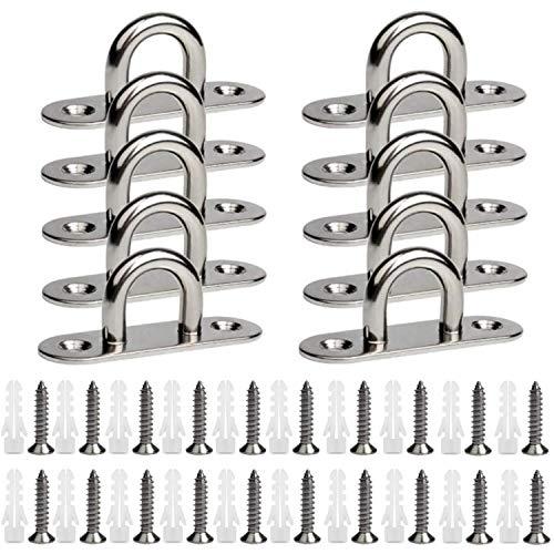 サムコス パッドアイ 長方形アイプレート45 mmx15 mm ステンレスループ 304ステンレス鋼...