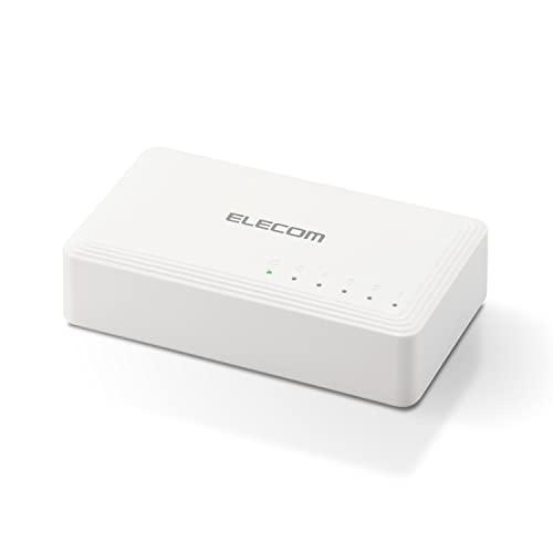 エレコム スイッチングハブ 5ポート ギガビット プラスチック筐体 コンパクト 軽量 ACアダプター...