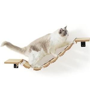 FUKUMARU キャットステップ 吊り橋 キャットウォーク DIY 木製 遊び場 猫 猫用 棚 32.5cm｜tamari-do