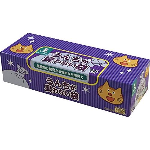 驚異の防臭袋 BOS (ボス) うんちが臭わない袋 猫用うんち処理袋 袋カラー：ブルー  (Sサイズ...