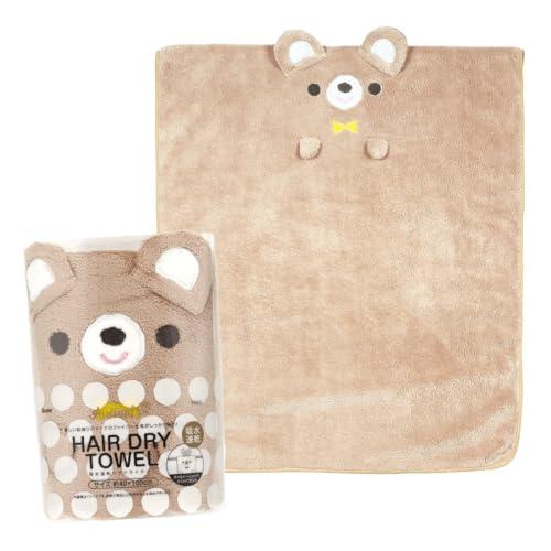 スケーター (skater) 吸水 速乾 ヘアドライタオル くま 縦40×横100cm TOH1-A