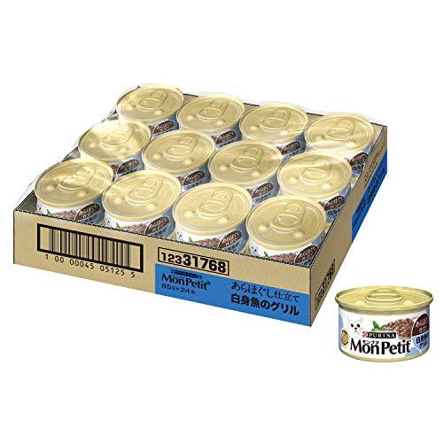 モンプチ 缶 成猫用 あらほぐし仕立て 白身魚のグリル 85g×24缶入り (ケース販売)  キャッ...